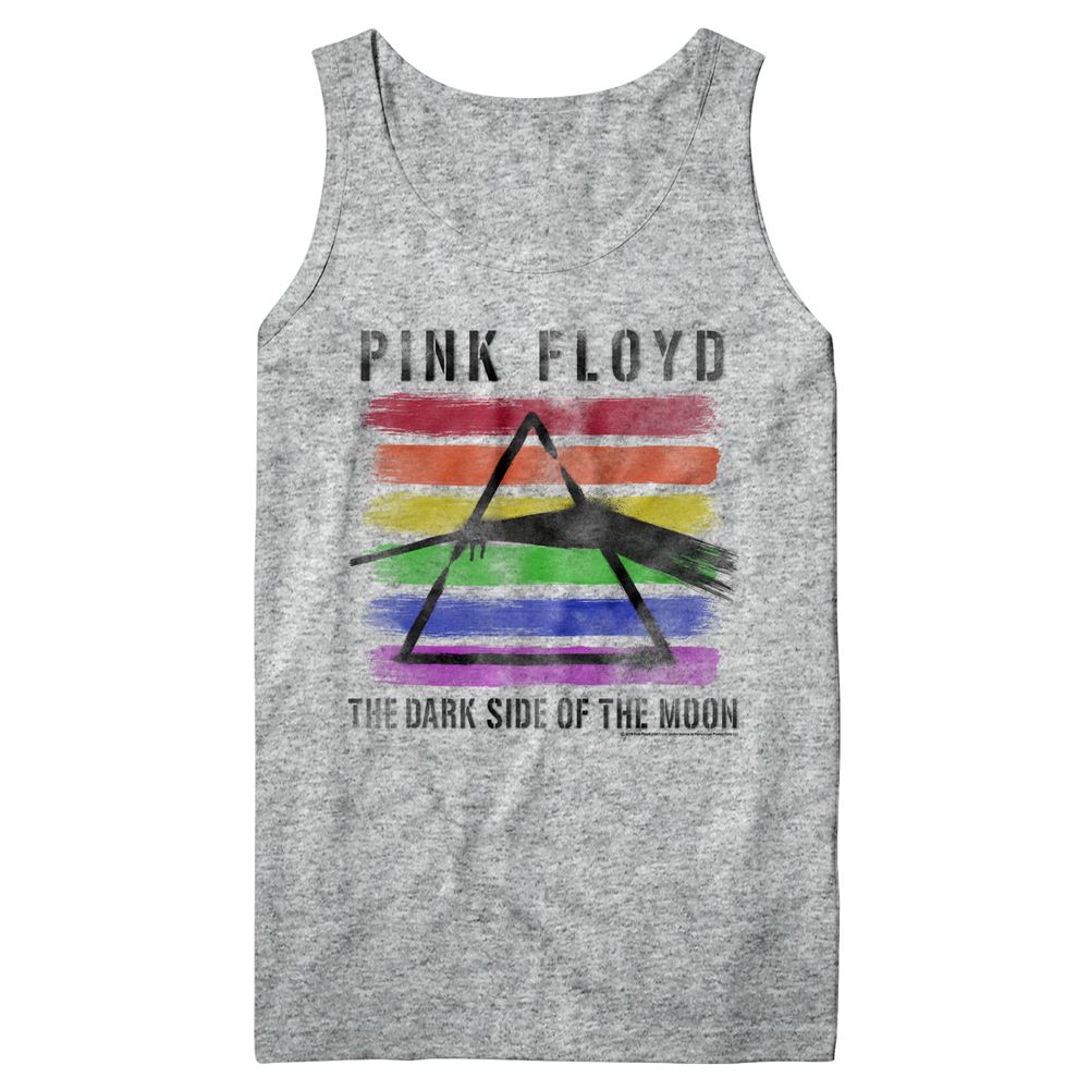 PINK FLOYD-BLK LIGHT-GRAY HEATHER ADULT TANK