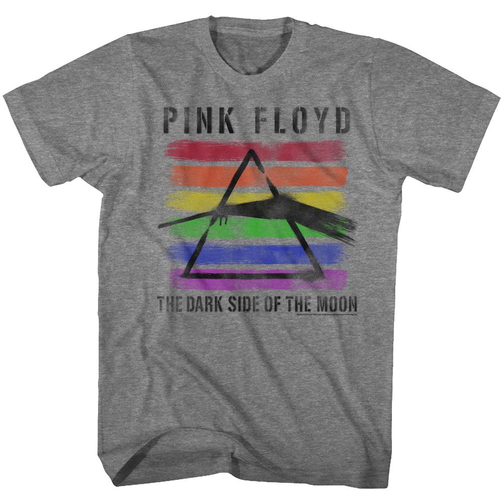 PINK FLOYD-BLACK LIGHT-GRAPHITE HEATHER ADULT S/S TSHIRT