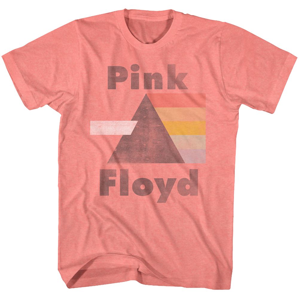 PINK FLOYD-PINK FLOYD-CORAL SILK HEATHER ADULT S/S TSHIRT
