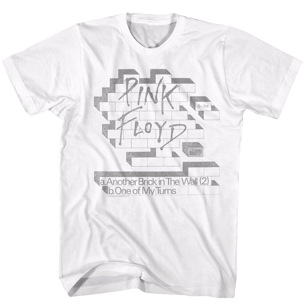 PINK FLOYD-LIGHT BRICKS-WHITE ADULT S/S TSHIRT
