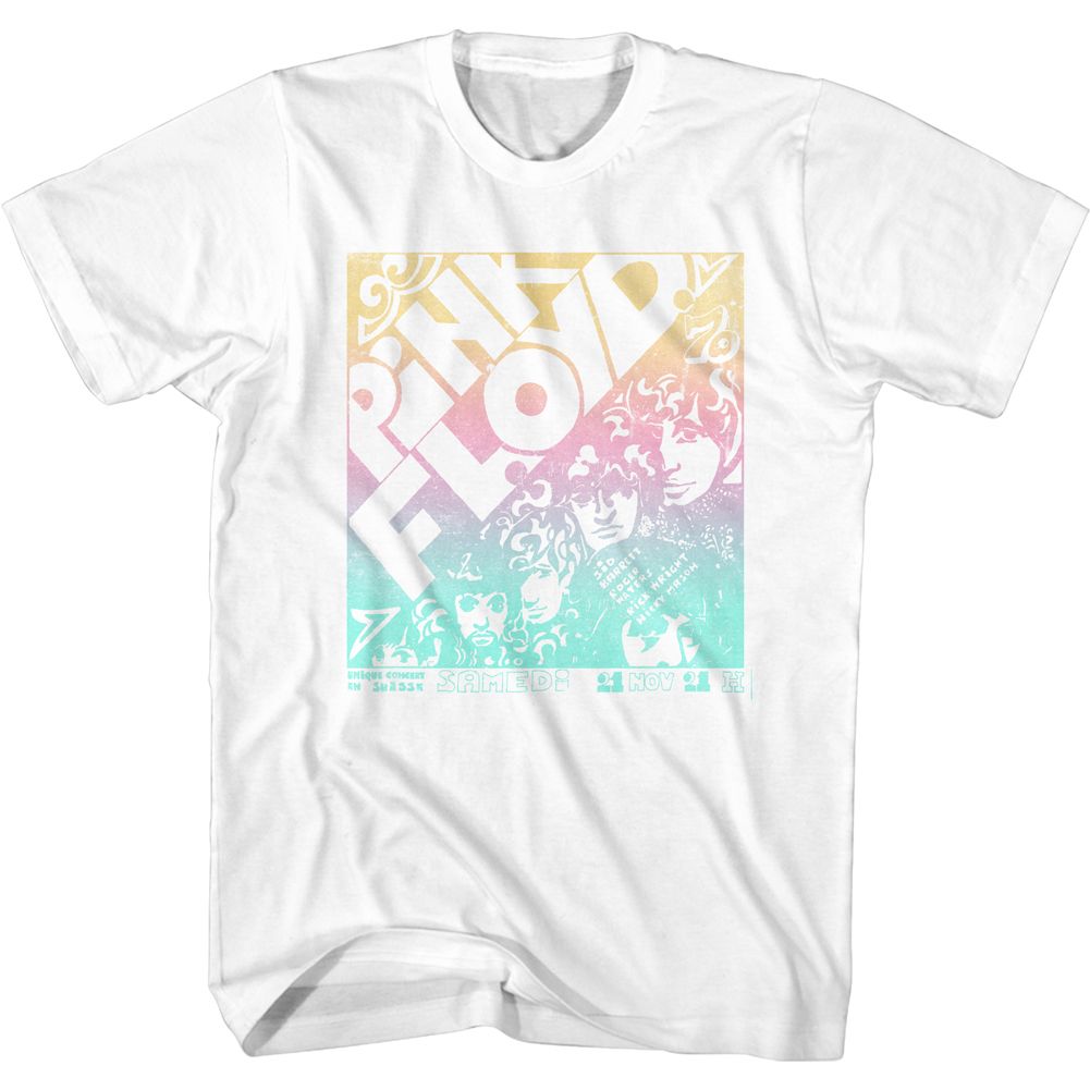 PINK FLOYD-PASTEL GRADIENT-WHITE ADULT S/S TSHIRT