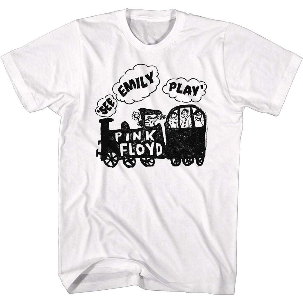 PINK FLOYD-SEE EMILY PLAY-WHITE ADULT S/S TSHIRT