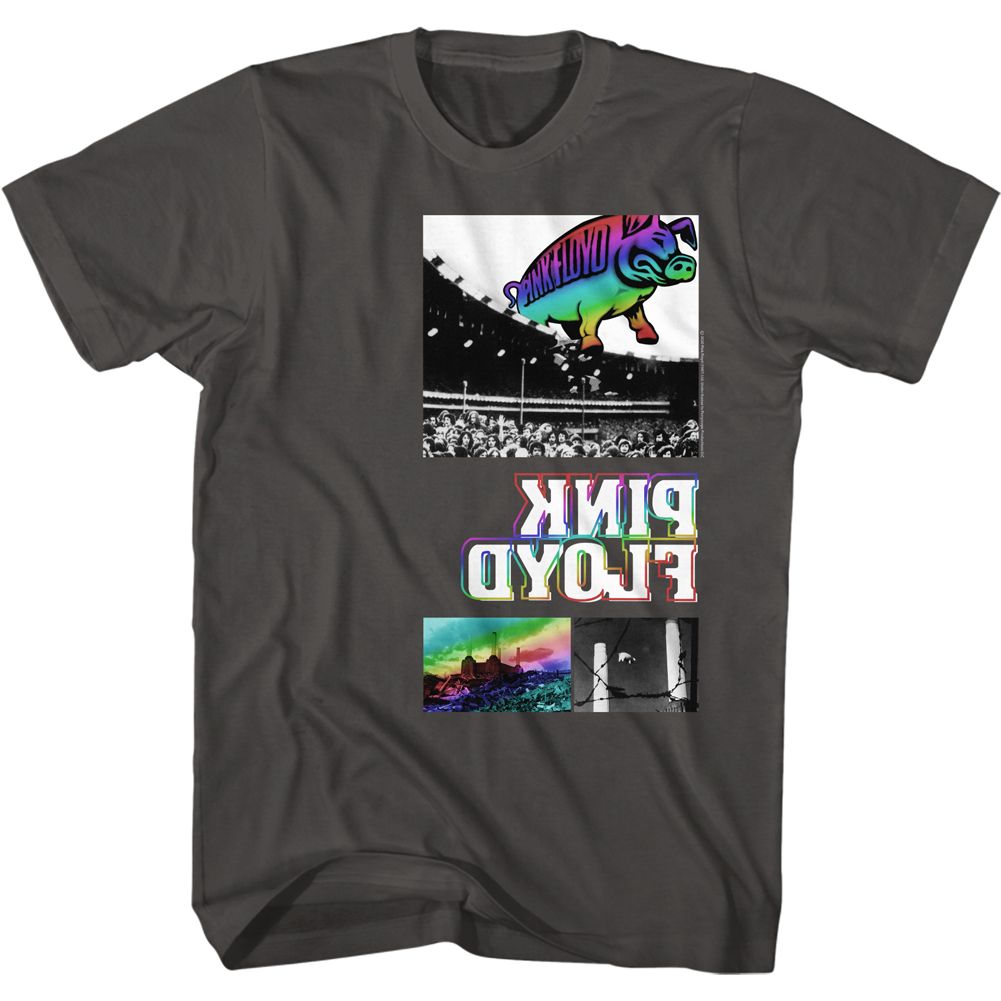 PINK FLOYD-THREE PART CHEST-SMOKE ADULT S/S TSHIRT