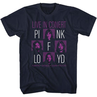 Thumbnail for PINK FLOYD-LIVE IN CONCERT-NAVY ADULT S/S TSHIRT