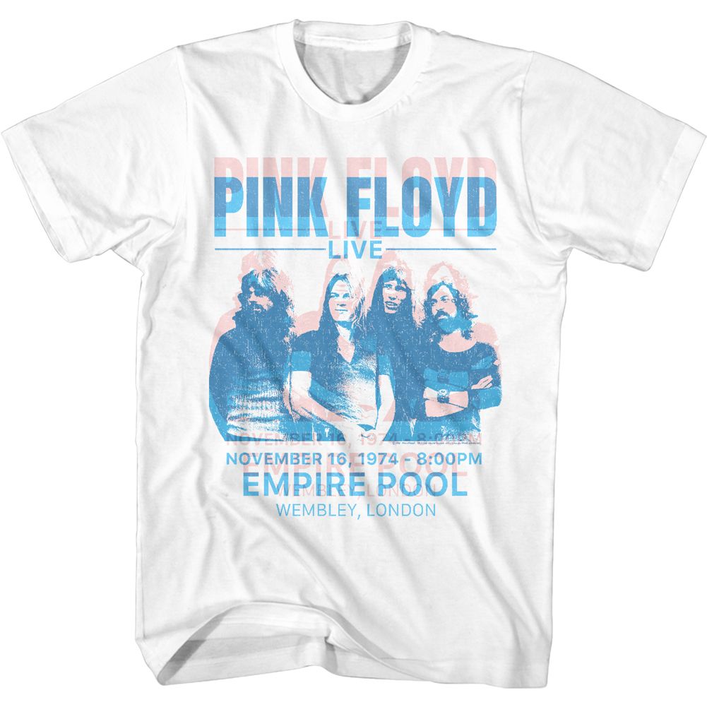 PINK FLOYD-DOUBLE PRINT-WHITE ADULT S/S TSHIRT