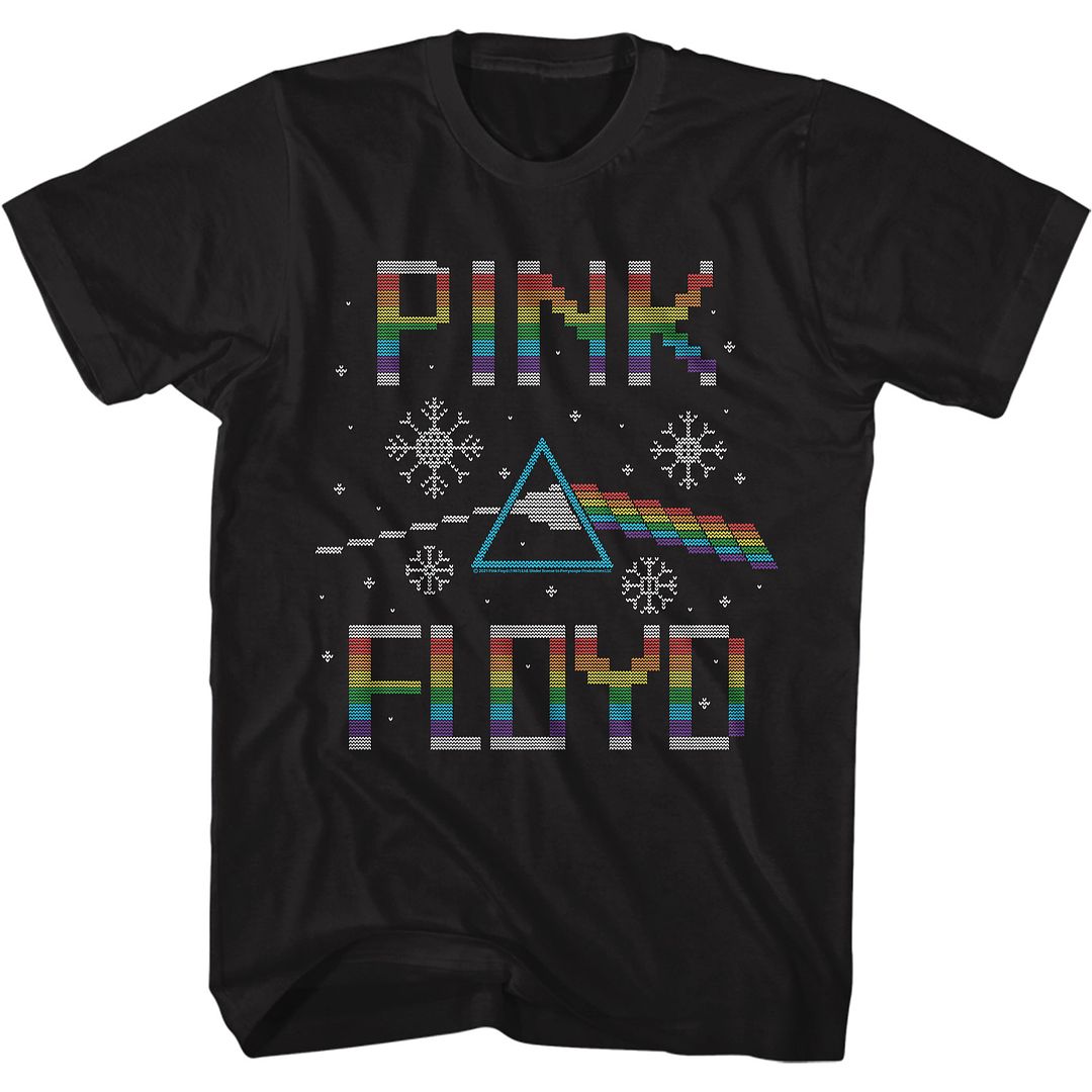 PINK FLOYD PF CHRISTMAS BLACK ADULT S/S TSHIRT