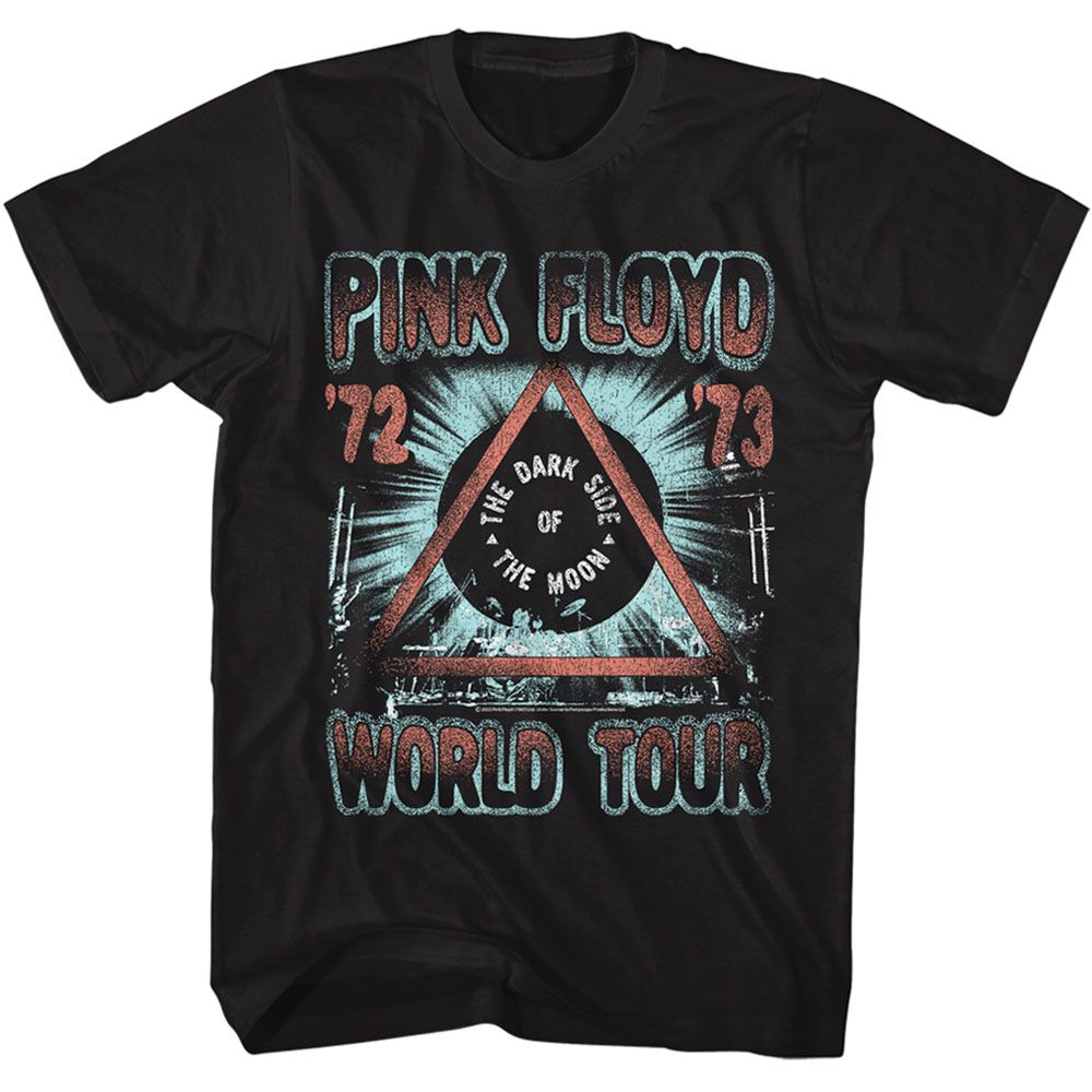 PINK FLOYD-PINK FLOYD 72 73 WORLD TOUR-BLACK ADULT S/S TSHIRT