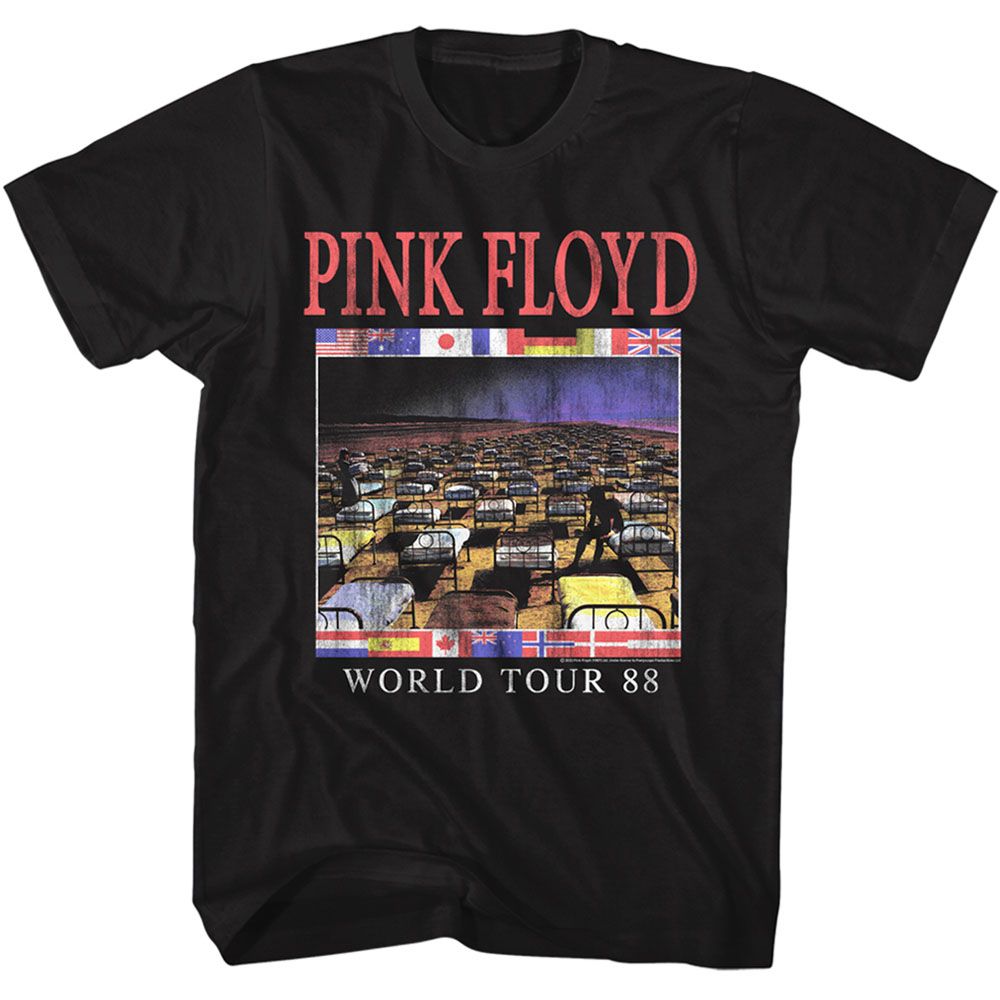 PINK FLOYD-PINK FLOYD WORLD TOUR 88-BLACK ADULT S/S TSHIRT