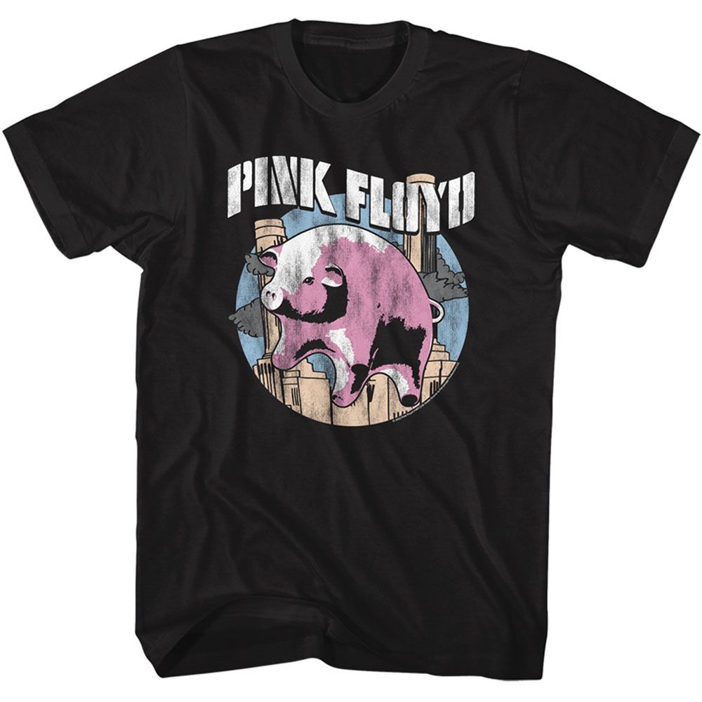 PINK FLOYD-PINK FLOYD FLYING PIG-BLACK ADULT S/S TSHIRT