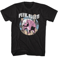 Thumbnail for PINK FLOYD-PINK FLOYD FLYING PIG-BLACK ADULT S/S TSHIRT