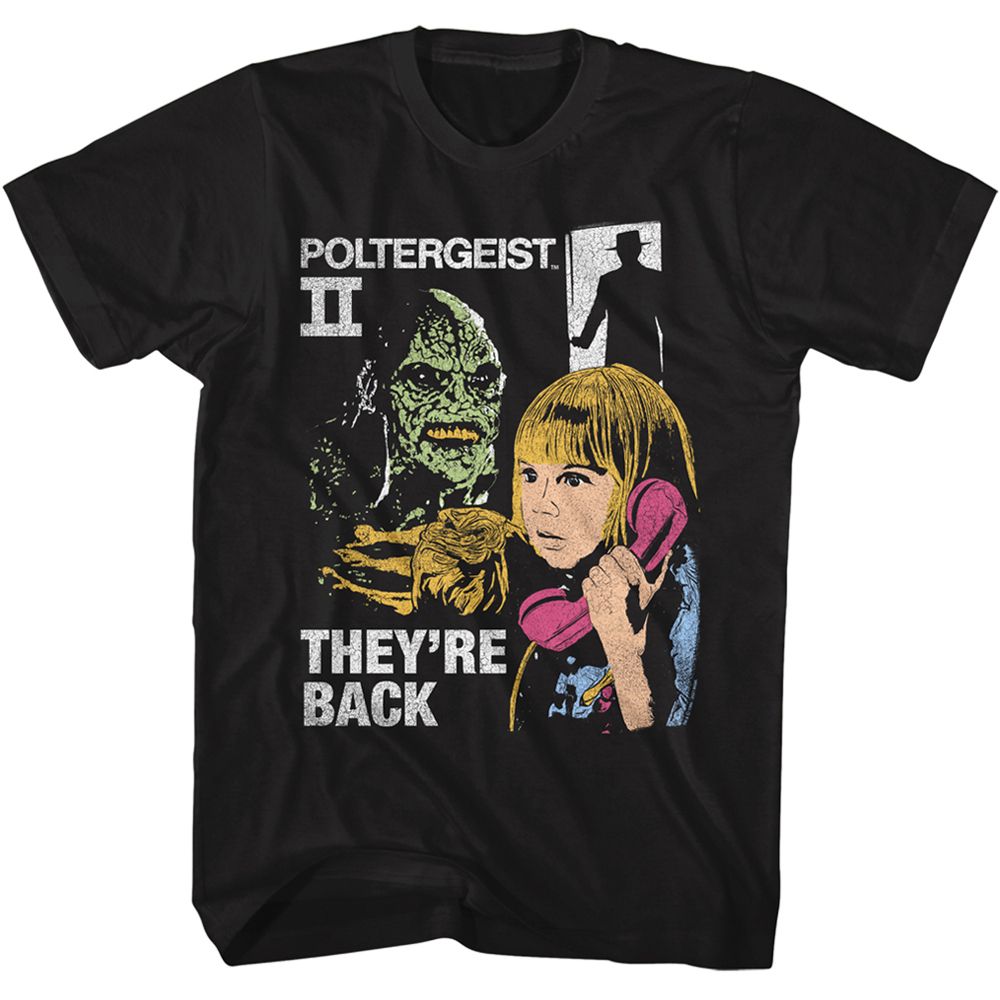 POLTERGEIST-CAROL ANNE AND THE BEAST-BLACK ADULT S/S TSHIRT