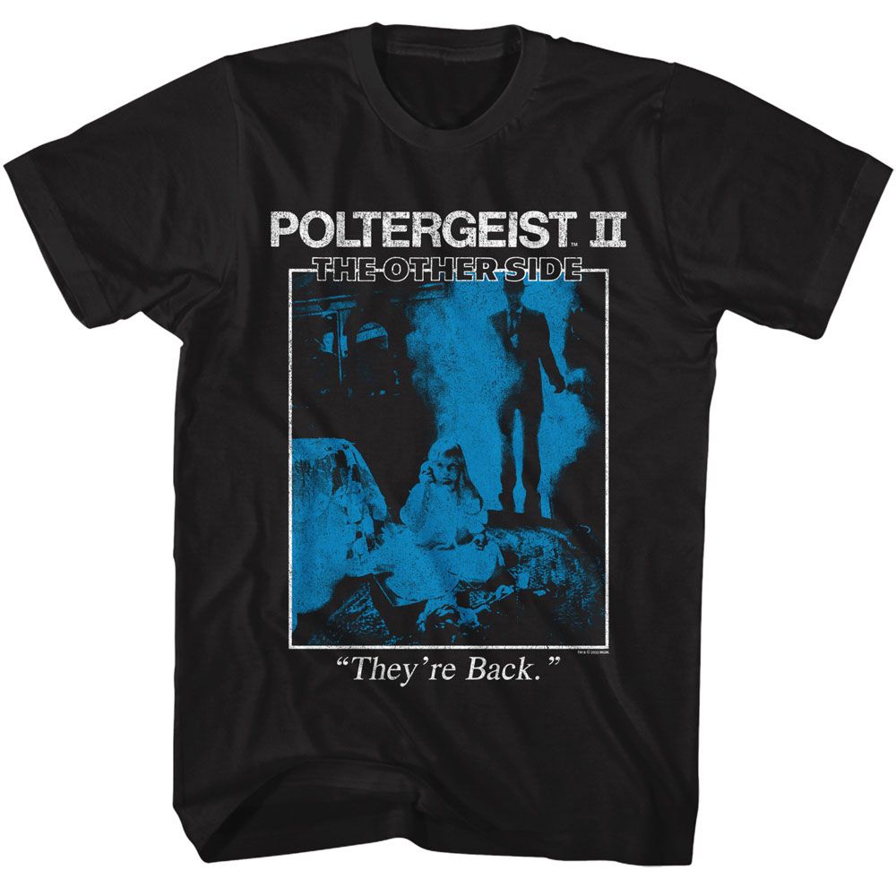 POLTERGEIST-POLTERGEIST THEYRE BACK POSTER-BLACK ADULT S/S TSHIRT