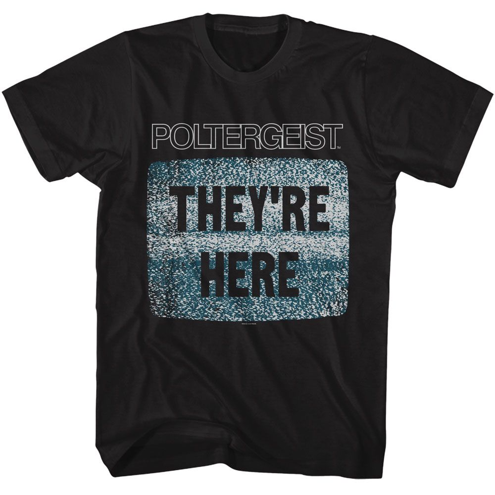 POLTERGEIST-POLTERGEIST THEYRE HERE-BLACK ADULT S/S TSHIRT