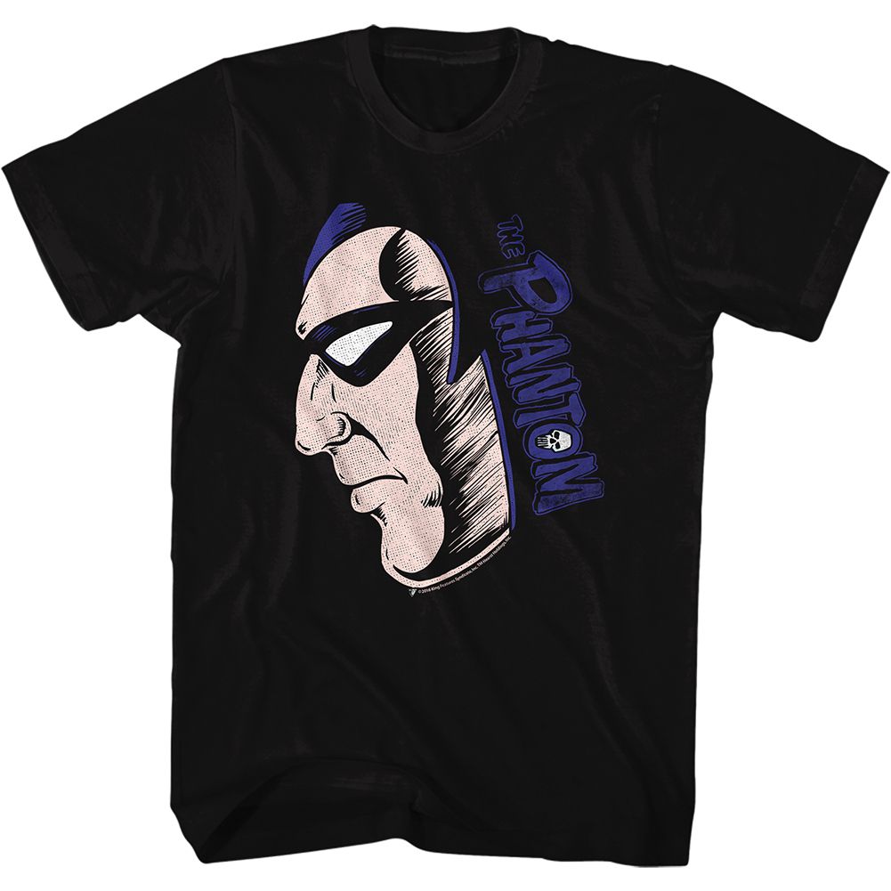 PHANTOM-PHANTOM FACE/LOGO-BLACK ADULT S/S TSHIRT