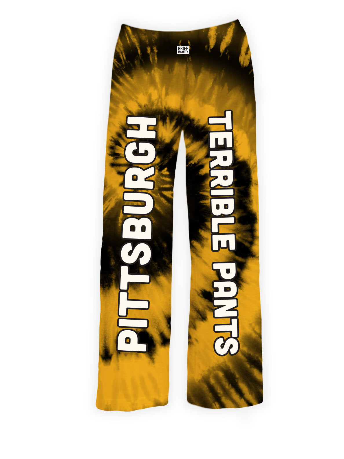 BRIEF INSANITY Pittsburgh Terrible Tie-Dye Pajama Lounge Pants
