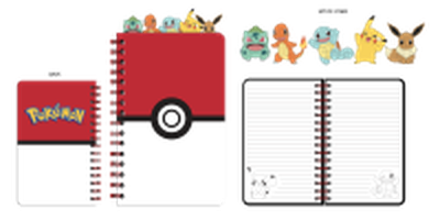 Pokemon Pokeball Starters  Spiral 5 Tabbed Notebook-5x8 in 

 – 30 pc ppk ($6.00 each)