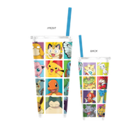 Thumbnail for Pokemon Character Grid  22oz Double Walled Stainless Steel Tumbler w Straw – 12 pc ppk ($12.50 each)