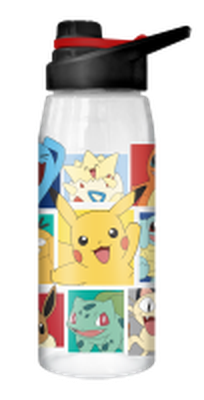 Pokemon Grid Color Blocks  28oz Water Bottle w Screw Lid – 12 pc ppk ($5.50 each)