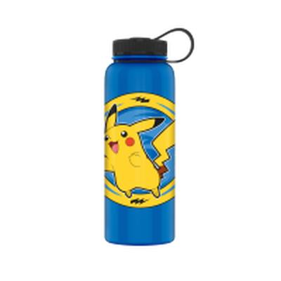 Pokemon Pikachu Lightning Bolt  42oz Stainless Steel Water Bottle w Twist Lid – 12 pc ppk ($8.55 each)