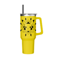 Thumbnail for Pokemon Pikachu Face Bolts Badge  40oz Stainless Steel Tumbler w Handle – 12 pc ppk ($13.75 each)