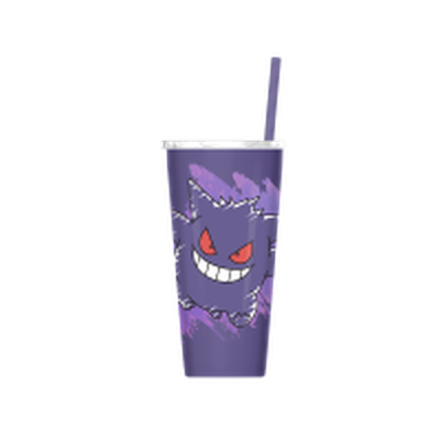 Pokemon Canvas Art Gangar  22oz Double Walled Stainless Steel Tumbler w Straw – 12 pc ppk ($12.50 each)