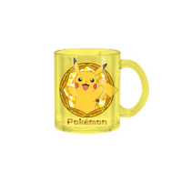 Thumbnail for Pokemon Sparkle Pikachu Stained Glass Circle Frame  17.5oz Glass Coffee Mug – 24 pc ppk ($5.00 each)