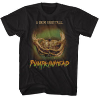 Thumbnail for PUMPKINHEAD-PUMPKINHEAD CLAWS HOLDING A NASTY PUMPKIN-BLACK ADULT S/S TSHIRT