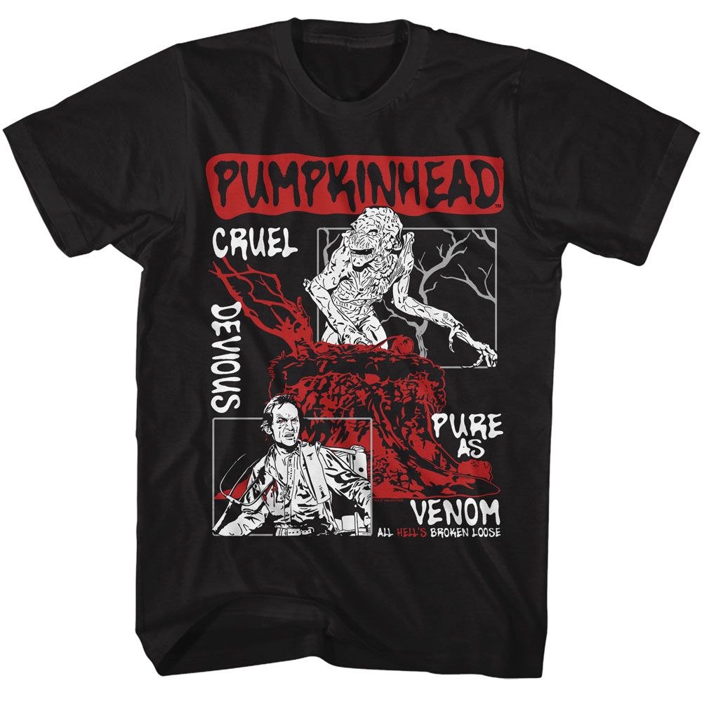 PUMPKINHEAD-PUMPKINHEAD PANELS-BLACK ADULT S/S TSHIRT