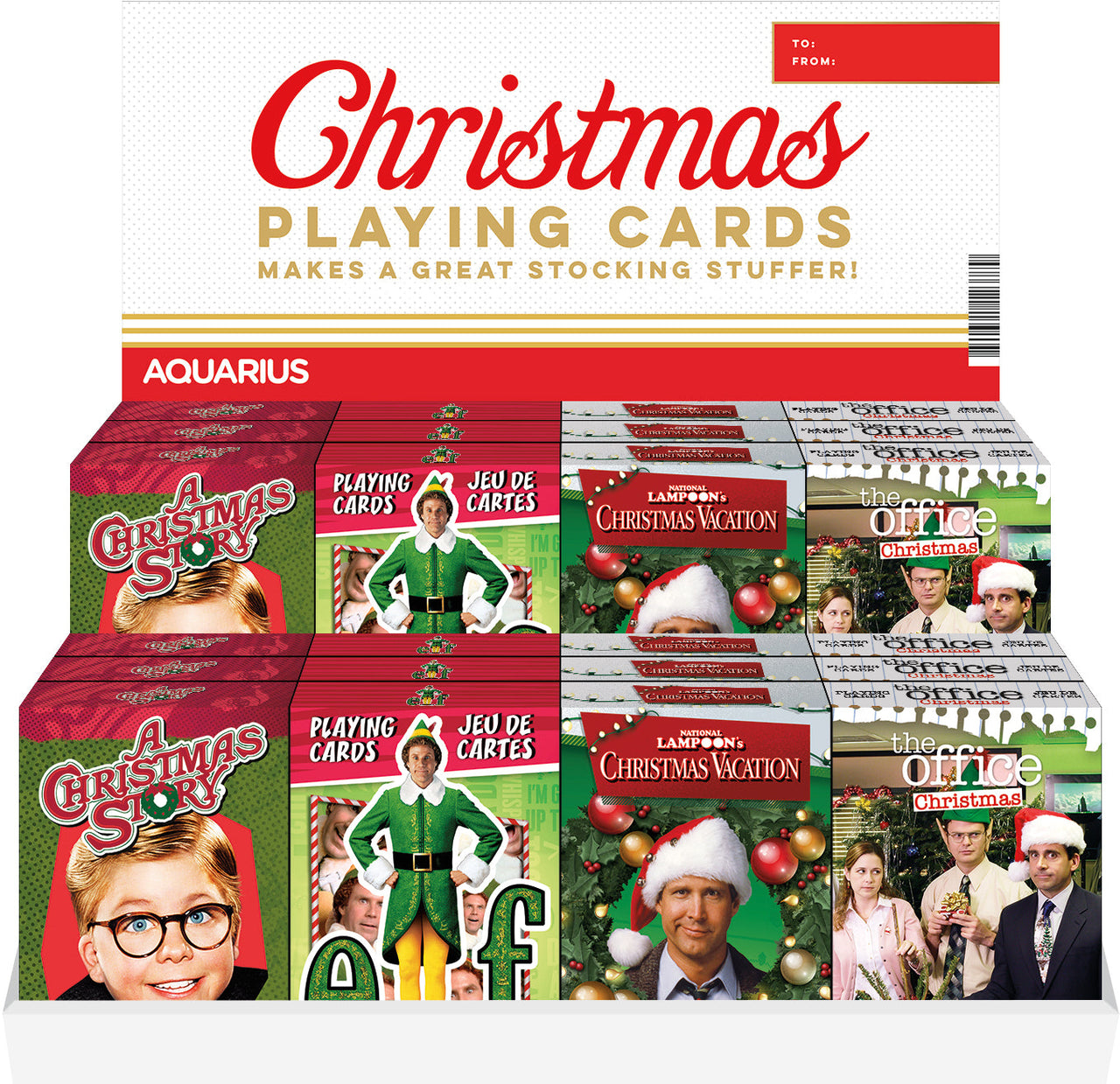 24 Playing Cards Pre-pack - Novelty Christmas (4 Titles x 6) – 1 PC PPK