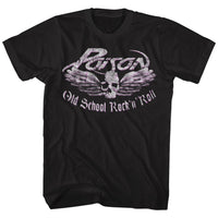Thumbnail for POISON-OLD SCHOOL ROCK N ROLL-BLACK ADULT S/S TSHIRT