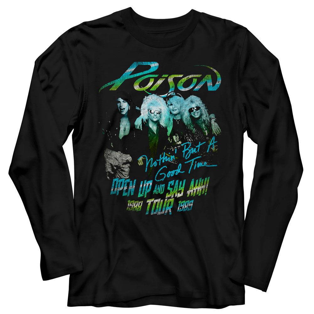 POISON-TOUR SHIRT-BLACK ADULT L/S TSHIRT