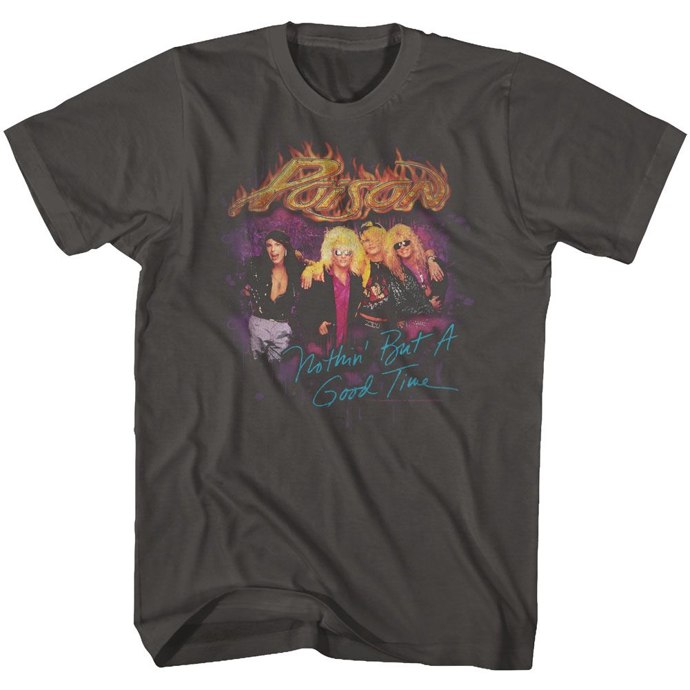 POISON-GOOD TIMES-SMOKE ADULT S/S TSHIRT