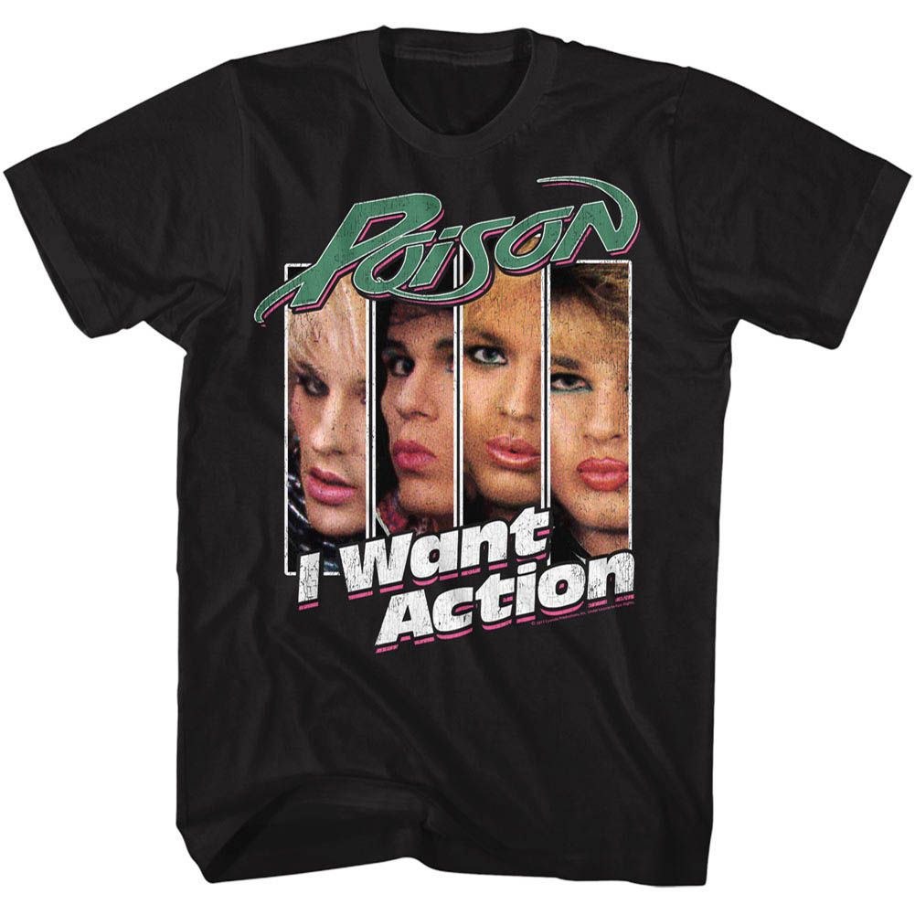 POISON-IWANTACTION-BLACK ADULT S/S TSHIRT
