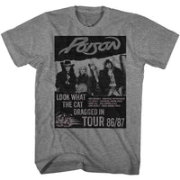 Thumbnail for POISON-LOOK WHAT TOUR-GRAPHITE HEATHER ADULT S/S TSHIRT