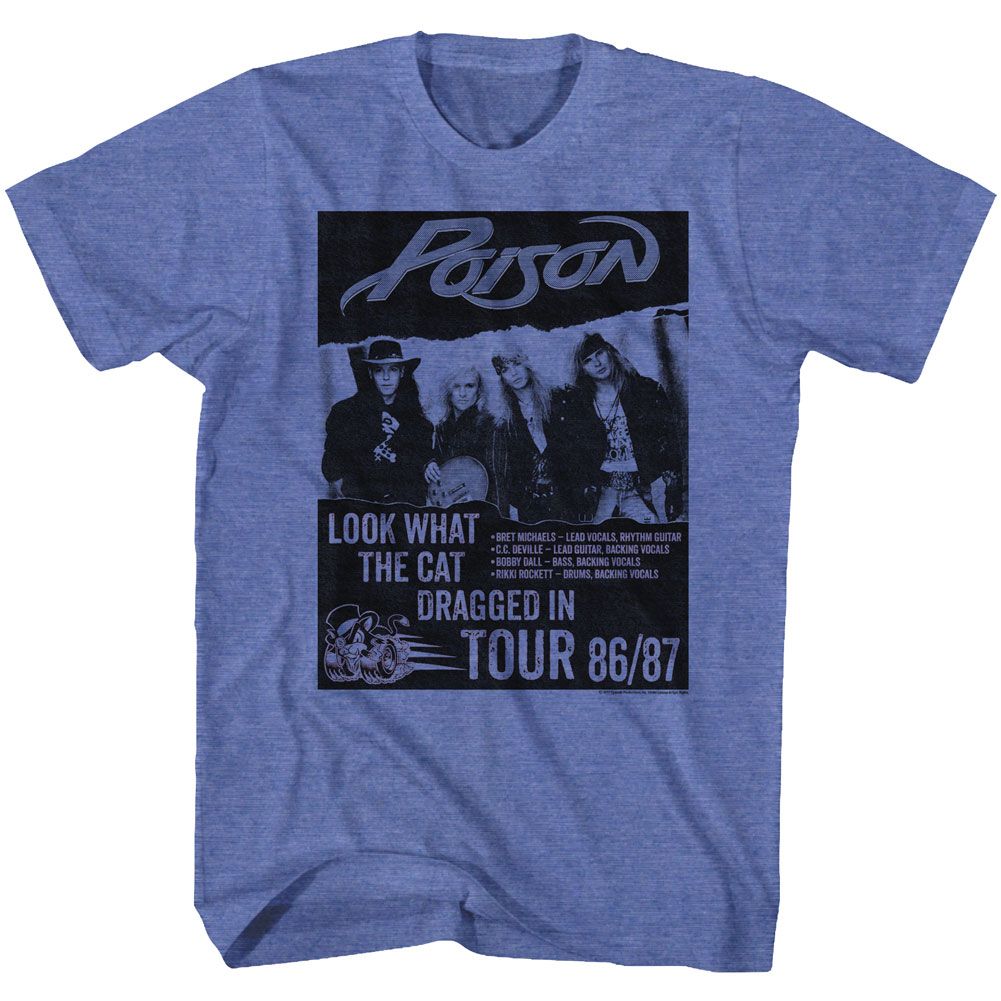 POISON-LOOK WHAT TOUR-ROYAL HEATHER ADULT S/S TSHIRT