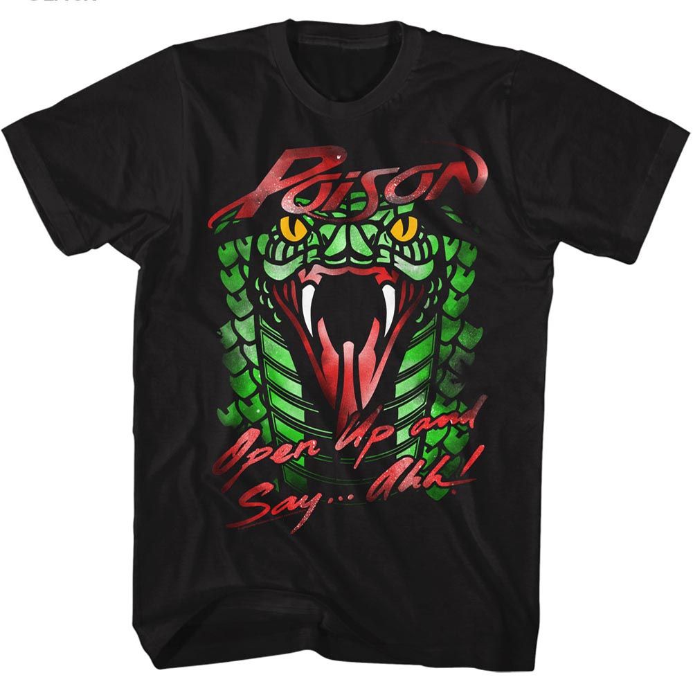 POISON-POISON SNAKE-BLACK ADULT S/S TSHIRT