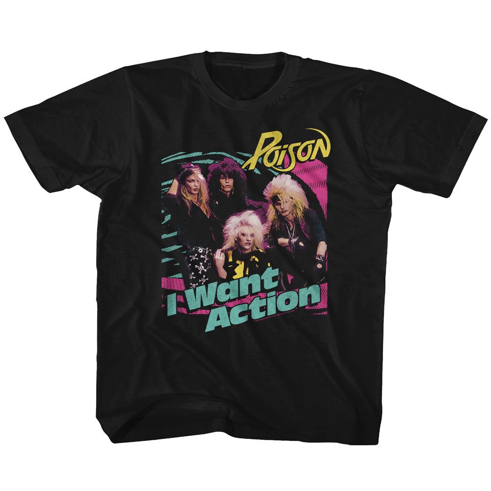 POISON-BRIGHT ACTION-BLACK YOUTH S/S TSHIRT