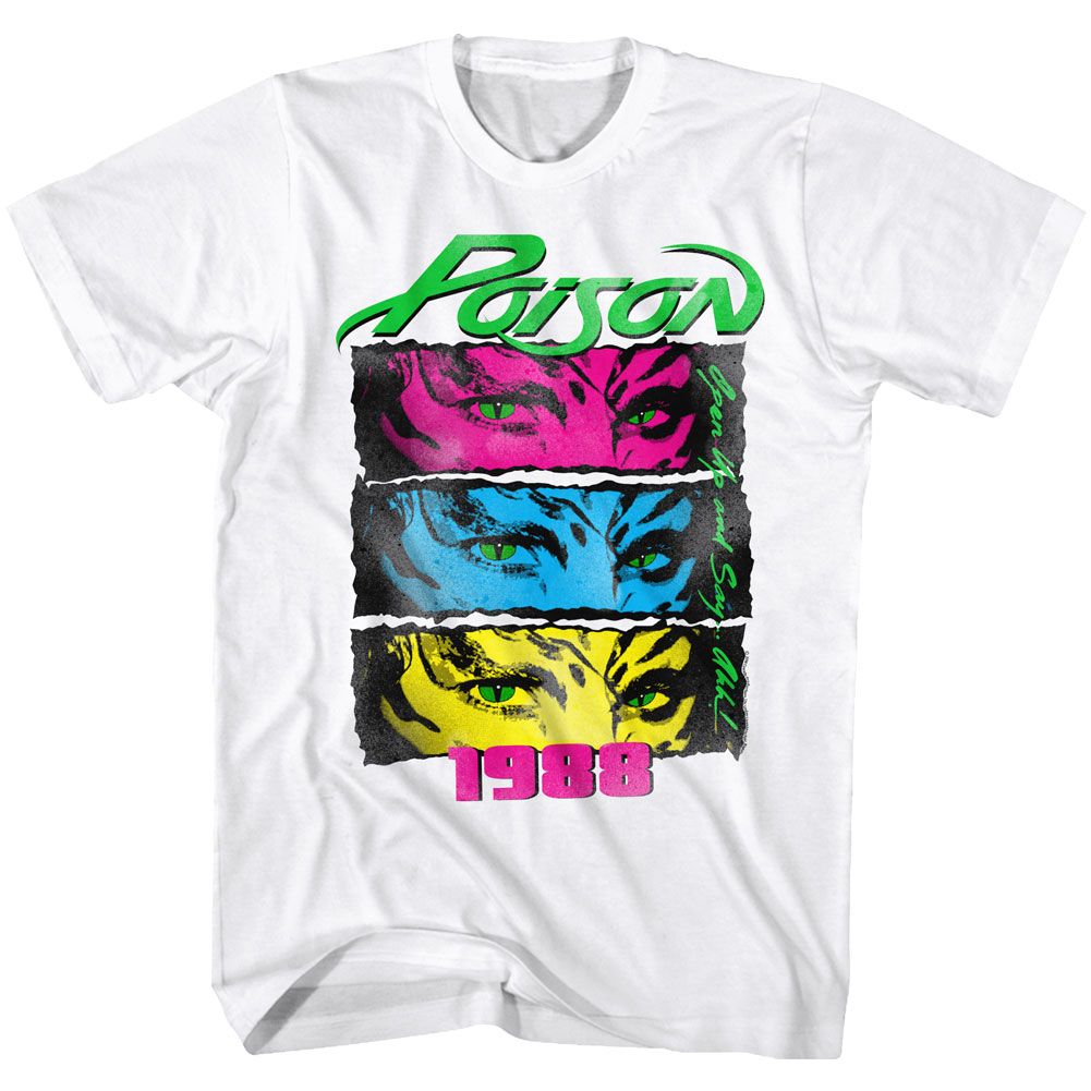 POISON-POISON 88-WHITE ADULT S/S TSHIRT