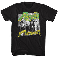 Thumbnail for POISON-FLESH BLOOD BANNER-BLACK ADULT S/S TSHIRT