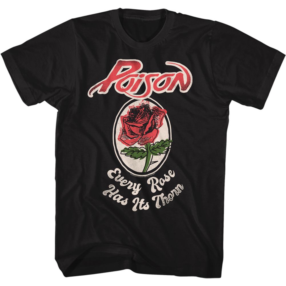 POISON-EVERY ROSE-BLACK ADULT S/S TSHIRT