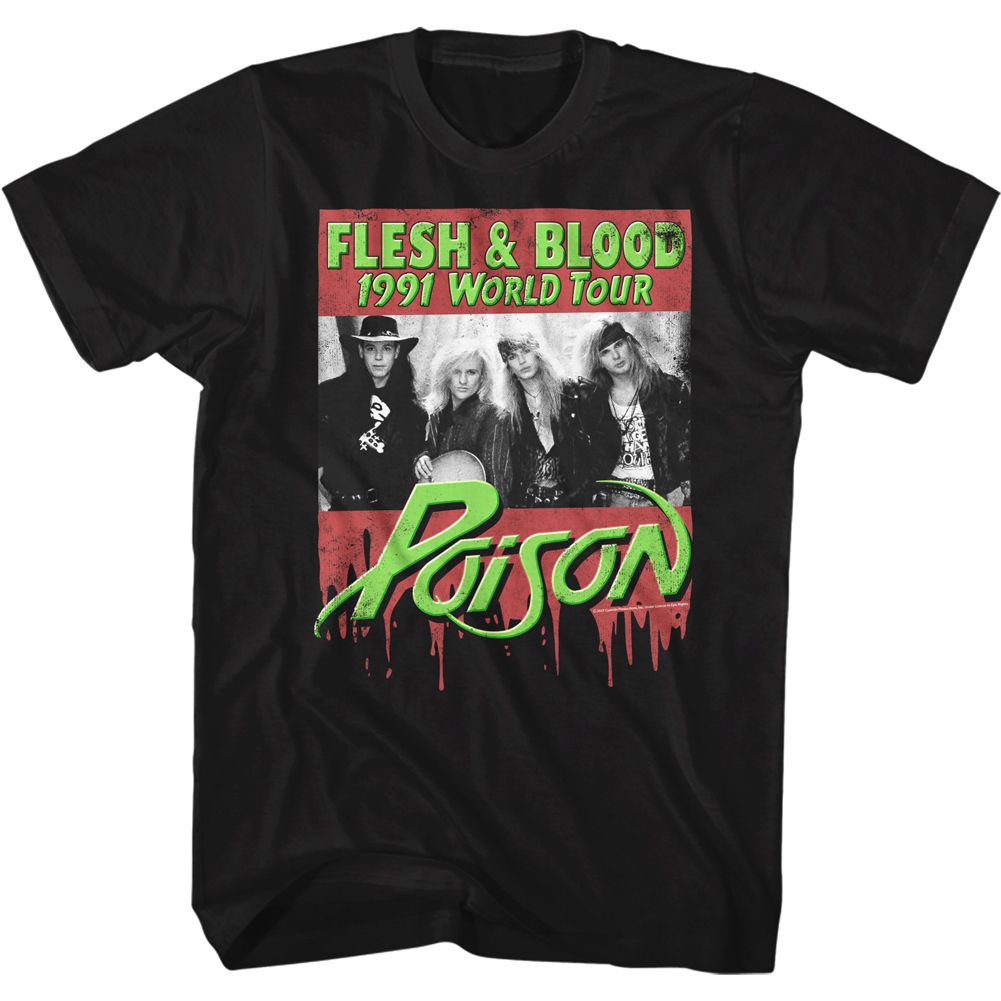POISON-FLESHBLOOD2-BLACK ADULT S/S TSHIRT