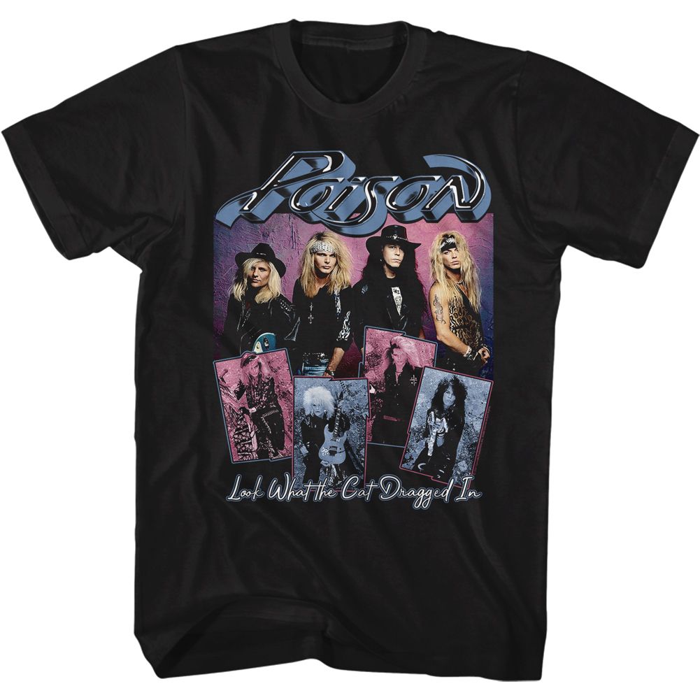 POISION-LOOK WHAT…-BLACK ADULT S/S TSHIRT