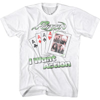 Thumbnail for POISON-WANT ACTION CARD-WHITE ADULT S/S TSHIRT