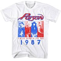 Thumbnail for POISON-POISON TALK DIRTY 1987-WHITE ADULT S/S TSHIRT