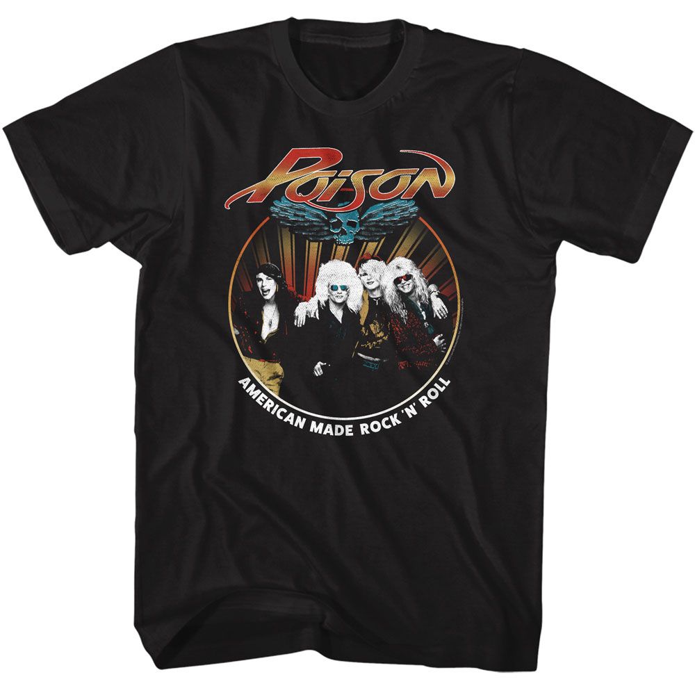 POISON-POISON AMERICAN MADE-BLACK ADULT S/S TSHIRT
