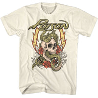Thumbnail for POISON-POISON FADE COLOR SKULL-NATURAL ADULT S/S TSHIRT
