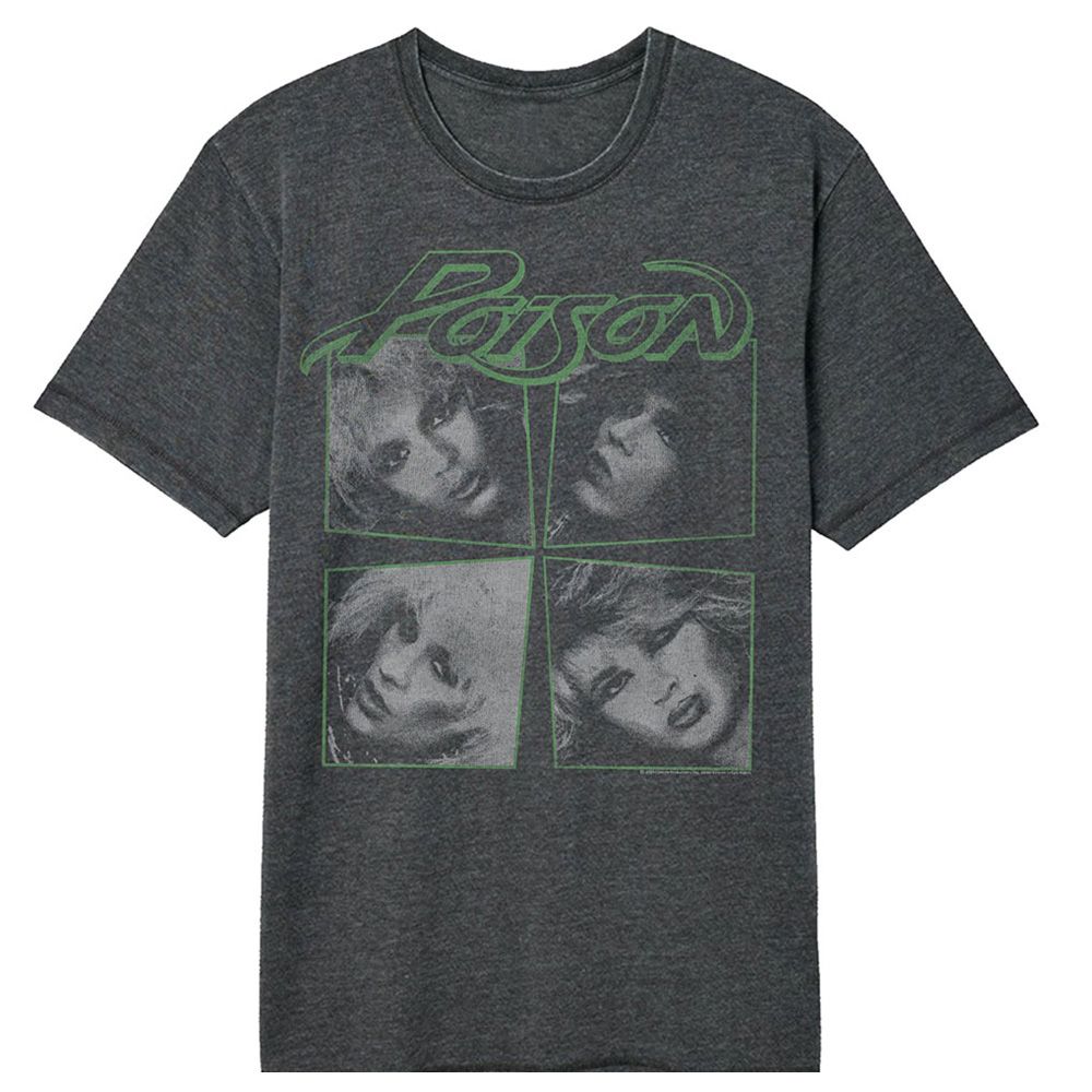 POISON-POISON I WANT ACTION FOUR PHOTOS-BLACK ADULT S/S VINTAGE WASH TSHIRT