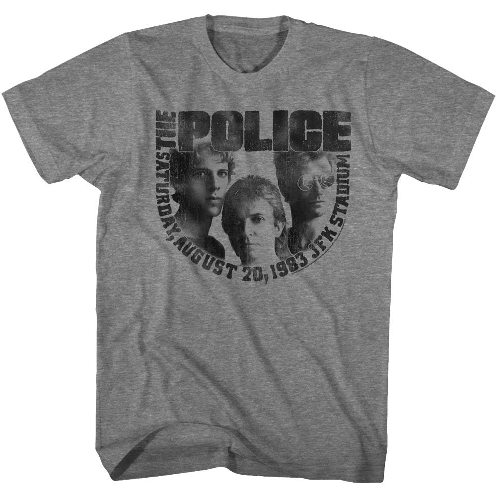 THE POLICE-AUG20-GRAPHITE HEATHER ADULT S/S TSHIRT