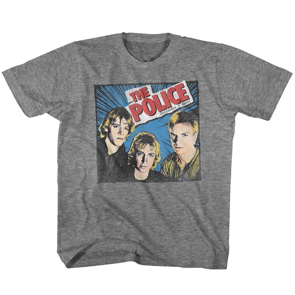 THE POLICE-COMIC-ISH-GRAPHITE HEATHER TODDLER S/S TSHIRT