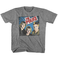 Thumbnail for THE POLICE-COMIC-ISH-GRAPHITE HEATHER TODDLER S/S TSHIRT